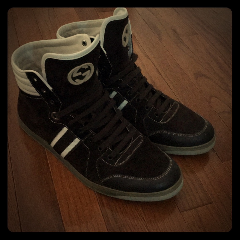 Men’s Gucci High Top Suede Sneaker SZ 12